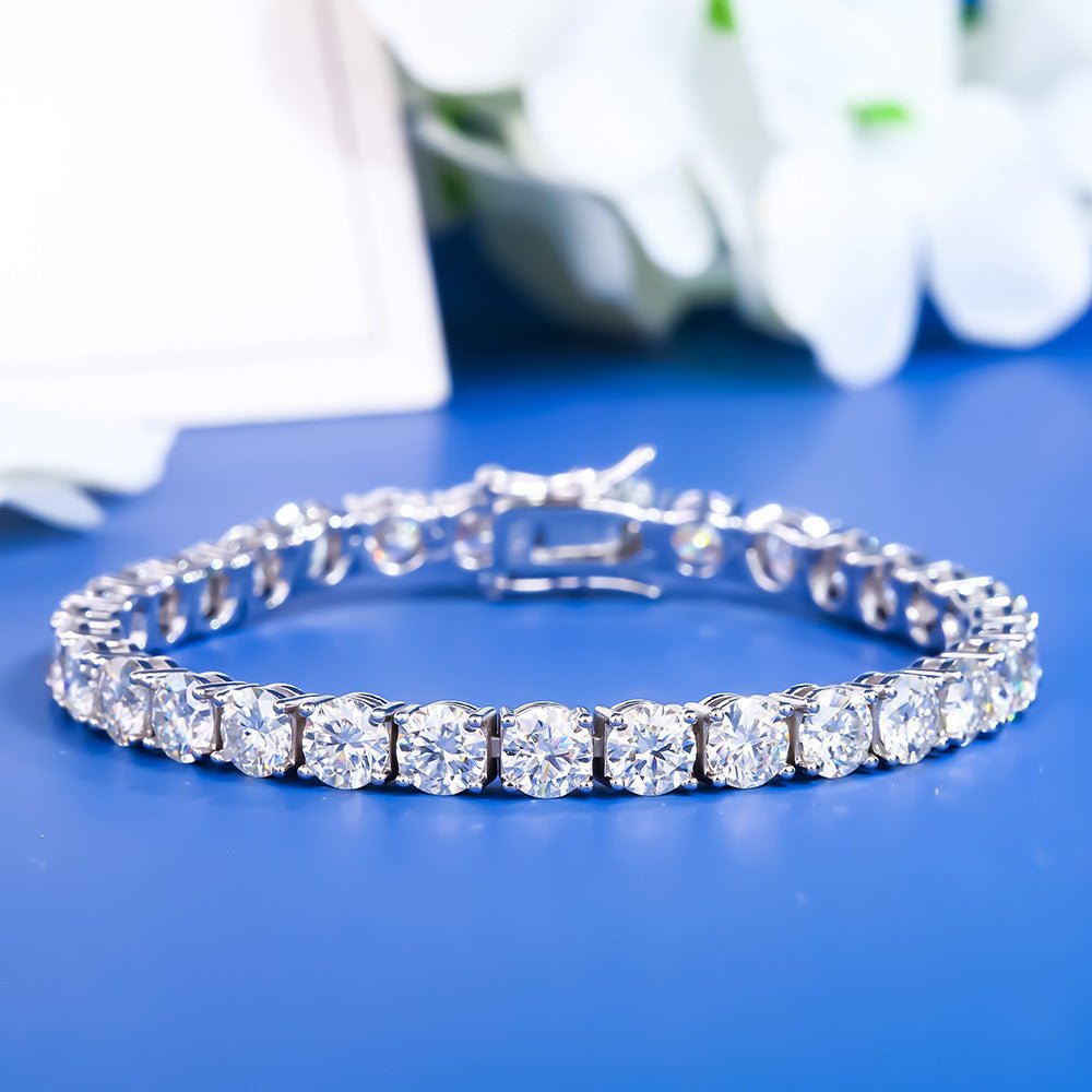 2-6mm Full Set Moissanite Girl S925 Silver Ao Advanced Design Bracelet - IVOIRART.COM