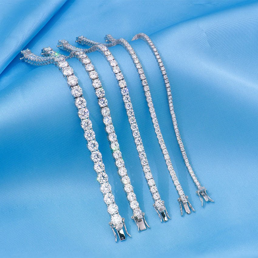 2-6mm Full Set Moissanite Girl S925 Silver Ao Advanced Design Bracelet - IVOIRART.COM