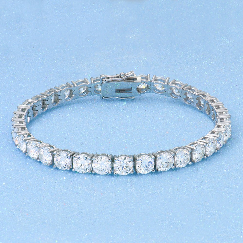 2-6mm Full Set Moissanite Girl S925 Silver Ao Advanced Design Bracelet - IVOIRART.COM