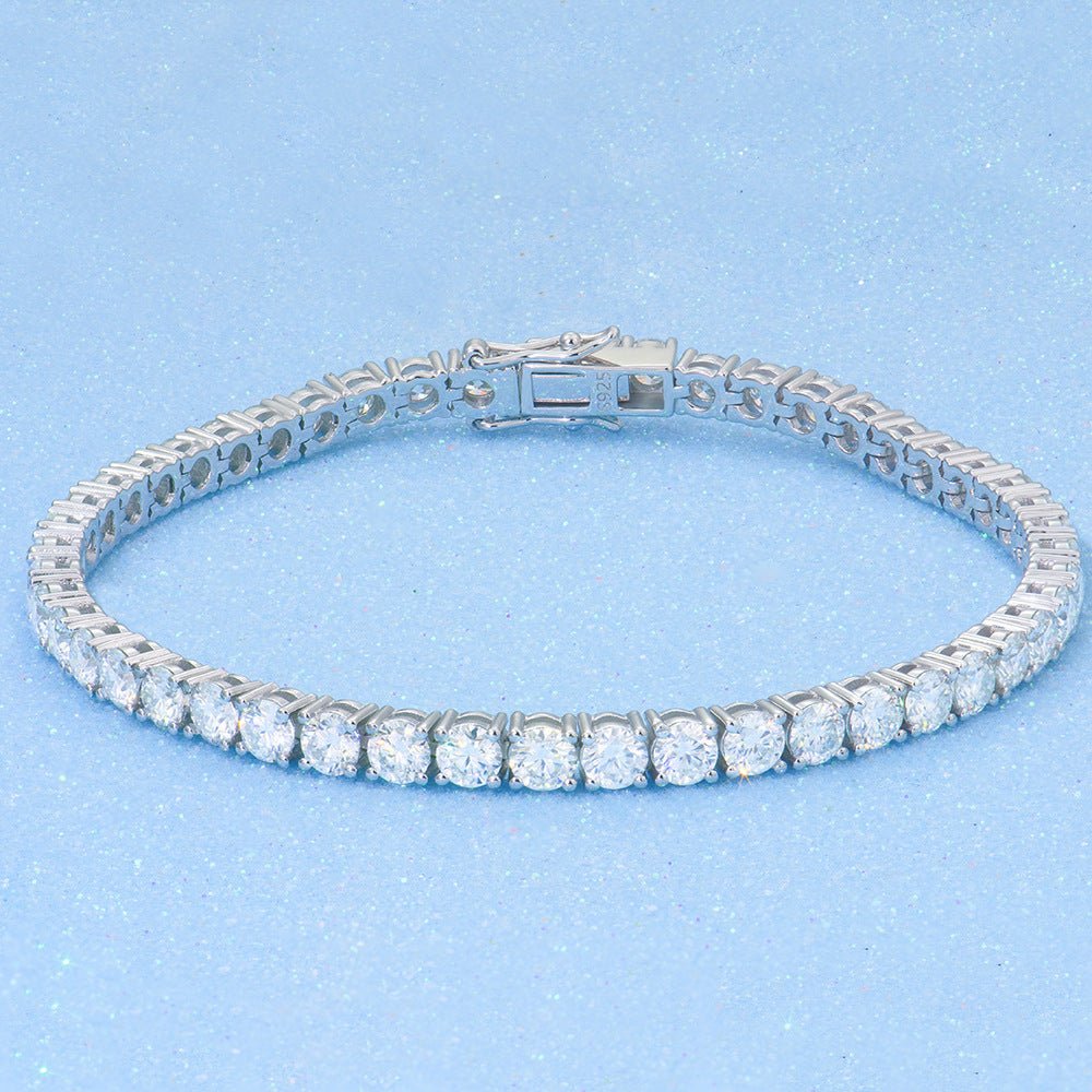 2-6mm Full Set Moissanite Girl S925 Silver Ao Advanced Design Bracelet - IVOIRART.COM