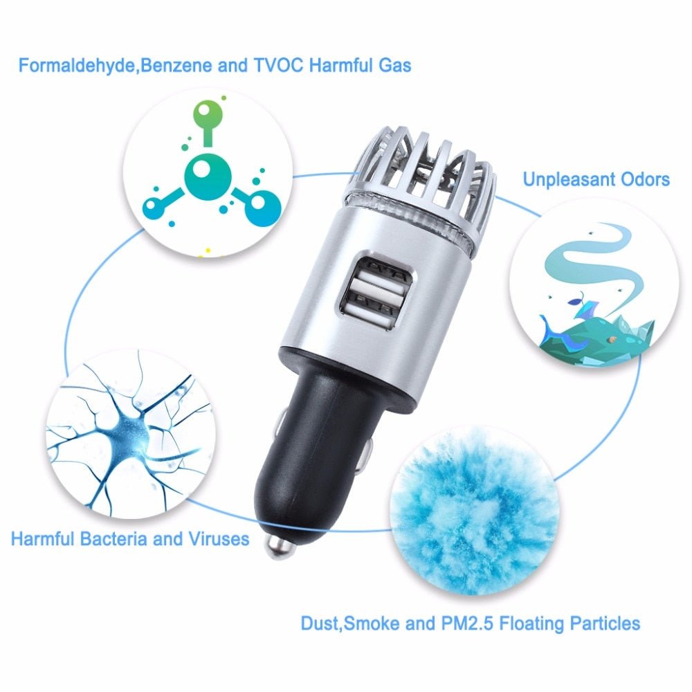 2 in 1 Car Charger Air Purifier - IVOIRART.COM