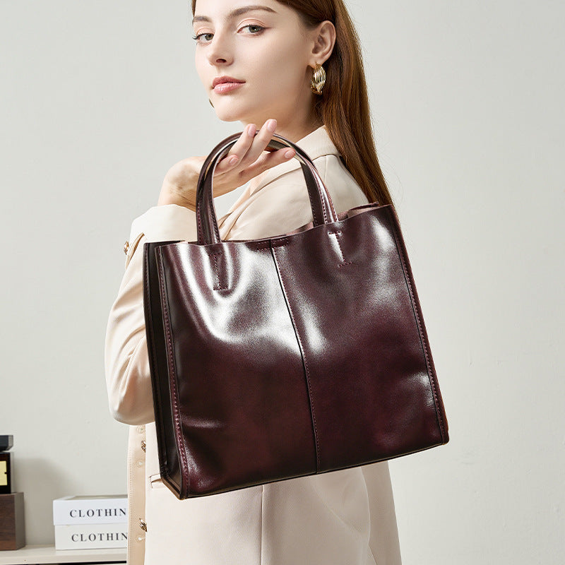 Sac à Main pour Femme en Cuir Véritable Élégant et Polyvalent Haut de Gamme