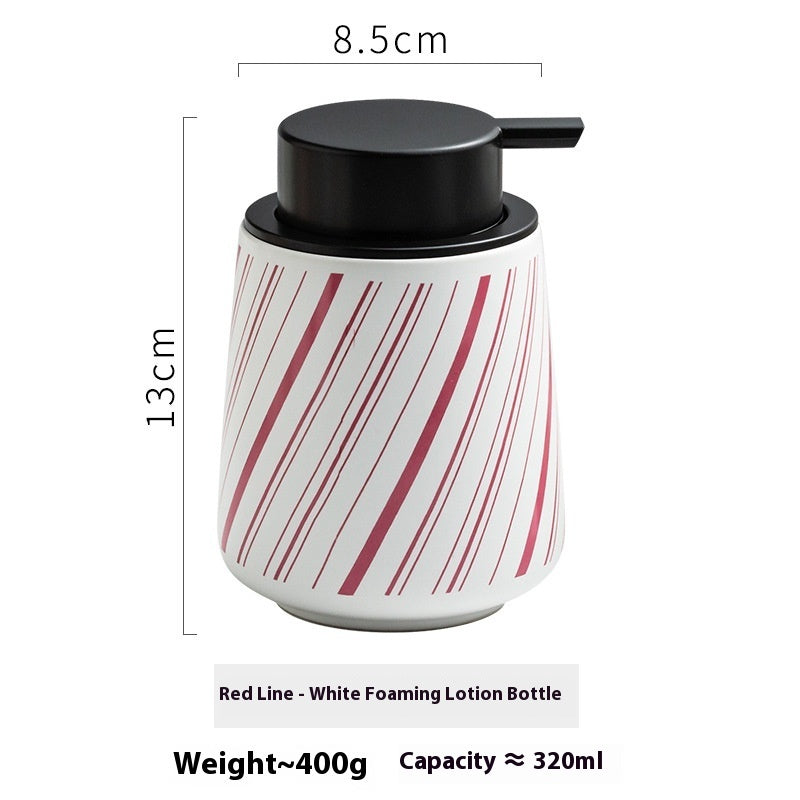 Bouteille en céramique mousse étincelante simple avec blocage de couleur moderne