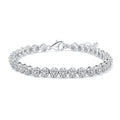 Bracelet Tennis Cluster Moissanite 2mm Argent Sterling S925 18cm 288pcs D VVS1