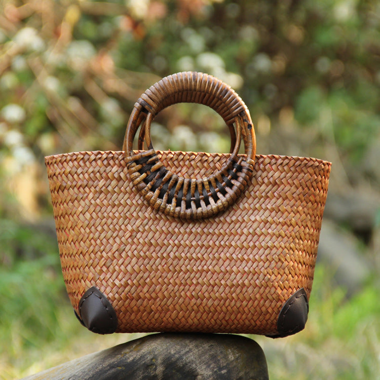 Sac Mini Vintage de Vacances pour Femme - Petit Sac Rétro à Double Bandoulière