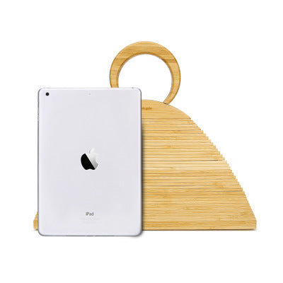 Sac à main tressé en bambou portatif rétro