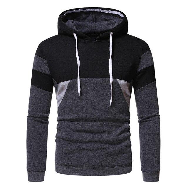 Sweat à capuche ample pour homme, manches longues, coloris assortis, confortable