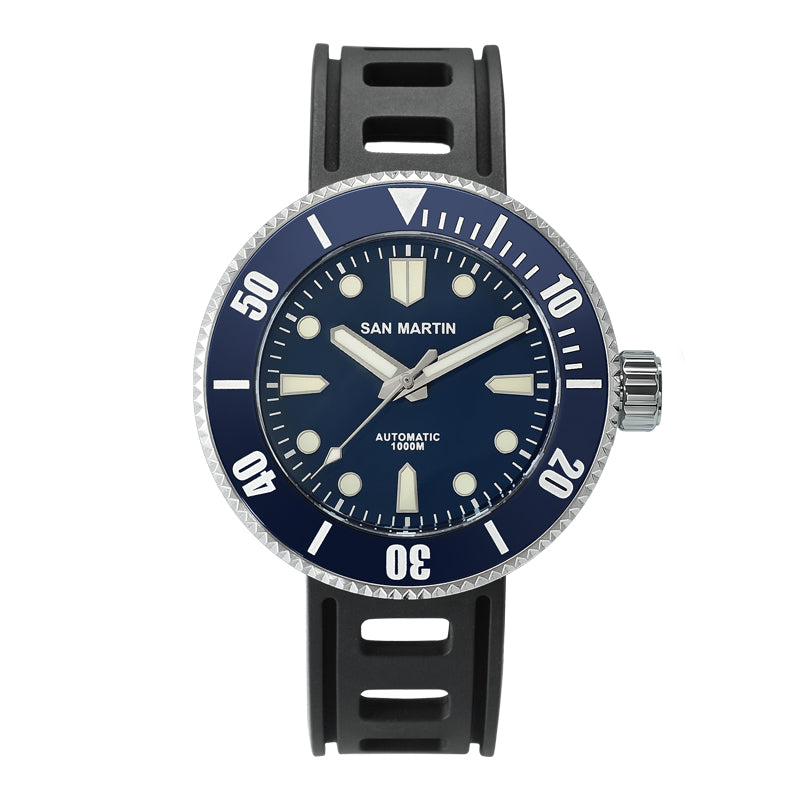 Montre de plongée mécanique automatique avec boîtier acier inoxydable 46 mm