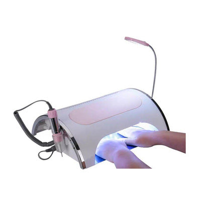 Nettoyeur d'ongles multifonction 35x30x11 cm avec photothérapie, polissage et chargeur mobile