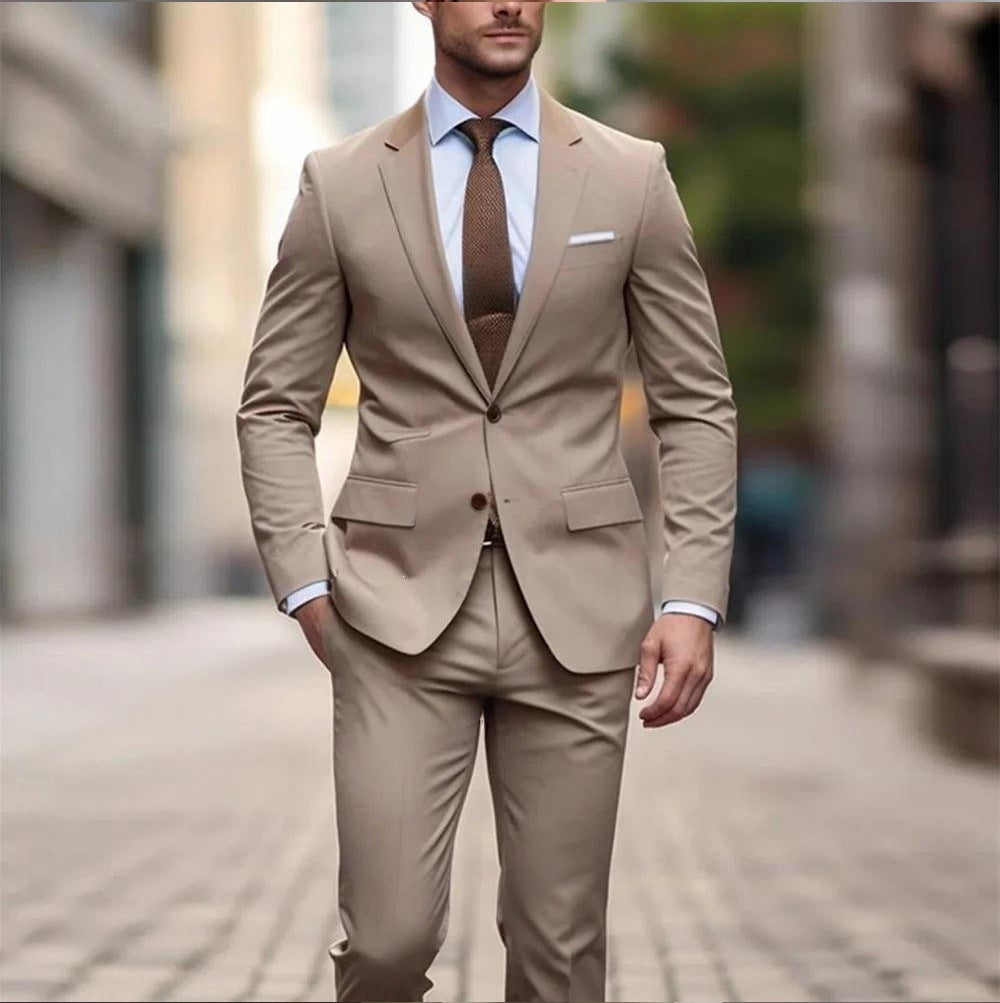 Costume d'affaires élégant prêt pour banquet pour homme - Ensemble slim fit