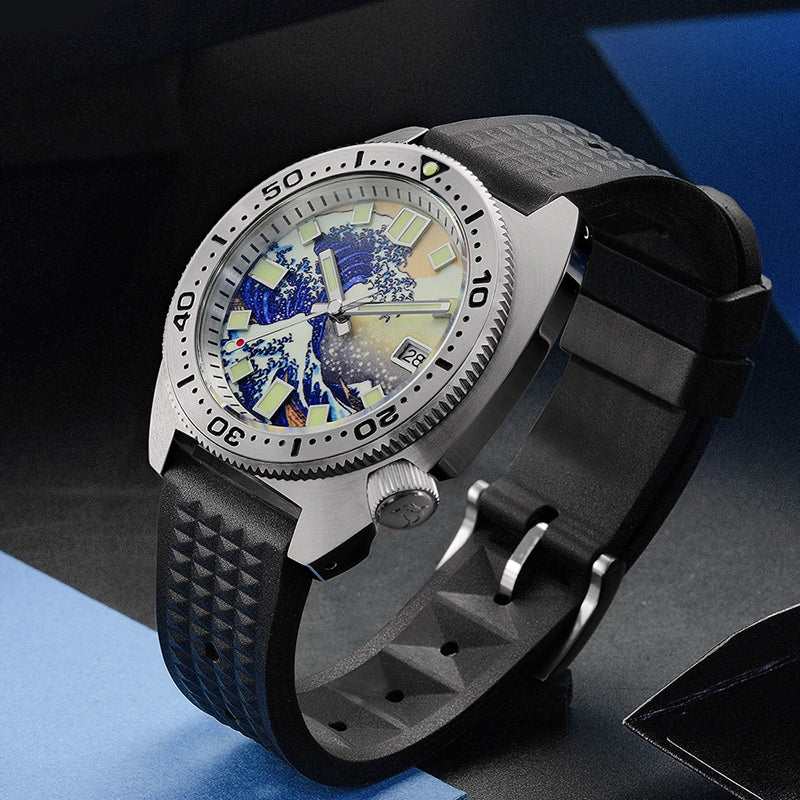 Montre de plongée mécanique automatique avec mouvement Tianmadu NH35A/36A, boîtier acier 42mm