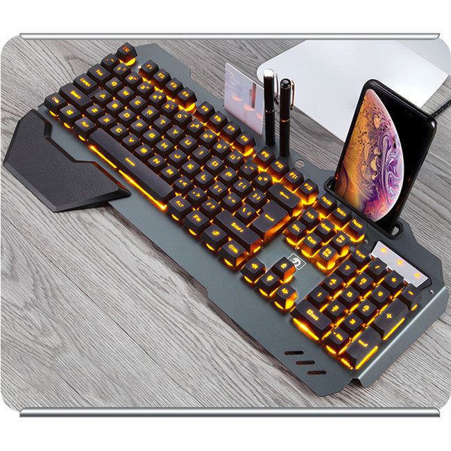 Clavier mécanique filaire pour gaming avec rétroéclairage RGB et design ergonomique