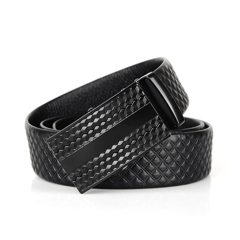 Ceinture automatique pour homme en cuir véritable
