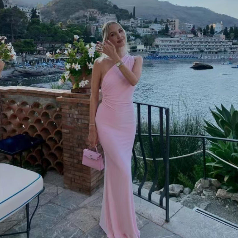 Robe longue ajustée style sirène pour la plage, flatteuse et élégante