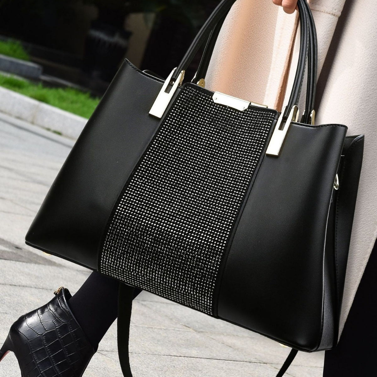 Sac à bandoulière et en travers élégant pour femme, grande capacité, style urbain moderne