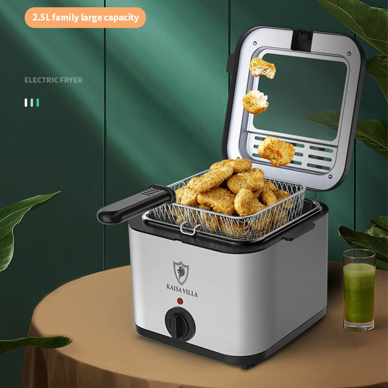 Friteuse Électrique Multifonctionnelle Visuelle pour Brochettes et Frites Maison