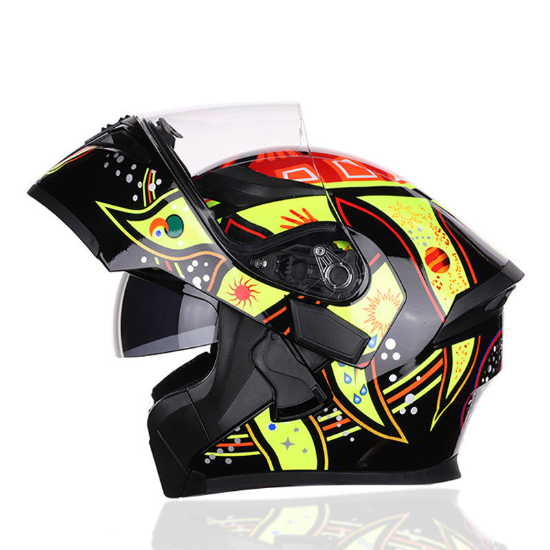 Casque de moto racing haute performance, taille 55-63 cm, plastique robuste