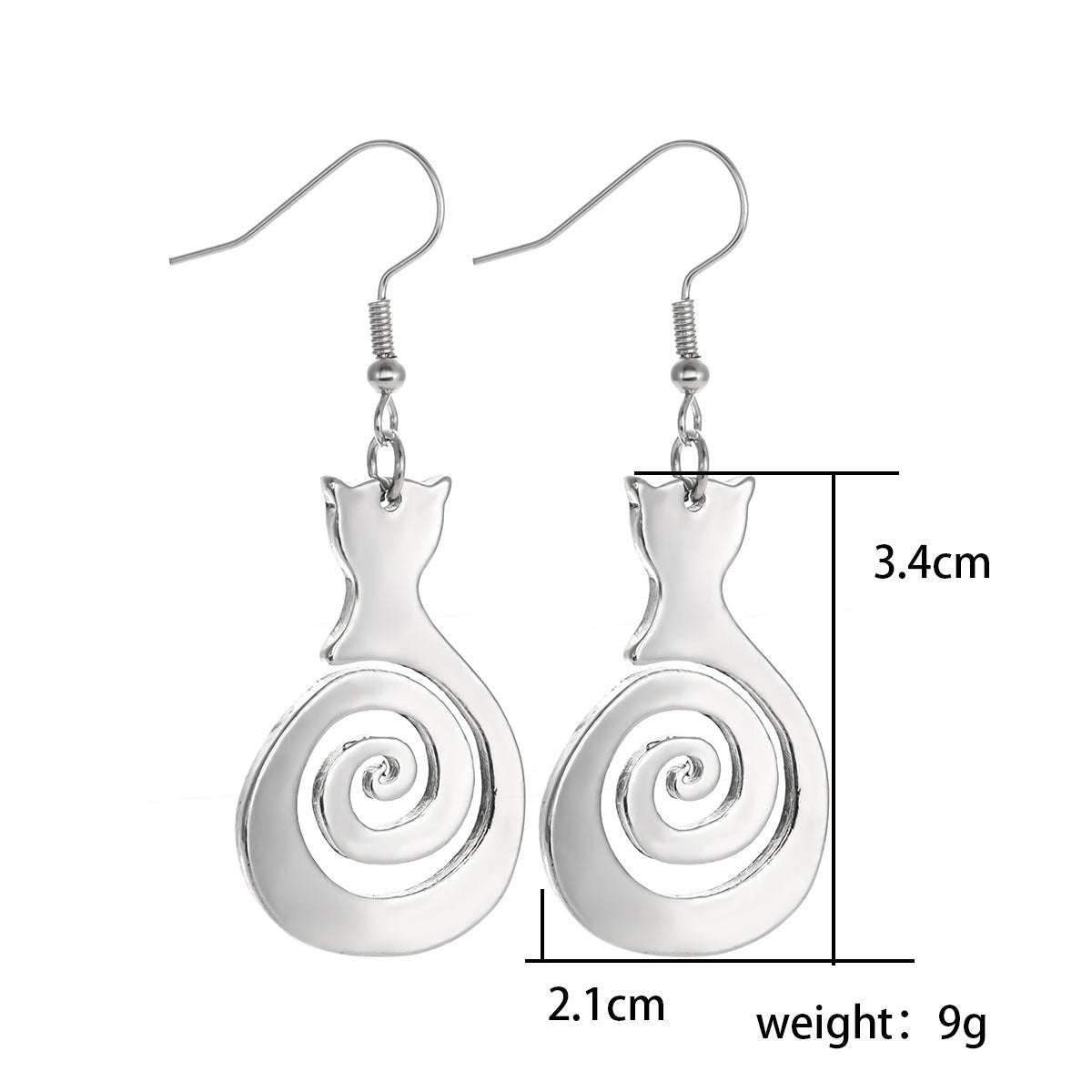 Retro Simple Jewelry Geometric Vortex Earrings Eardrops