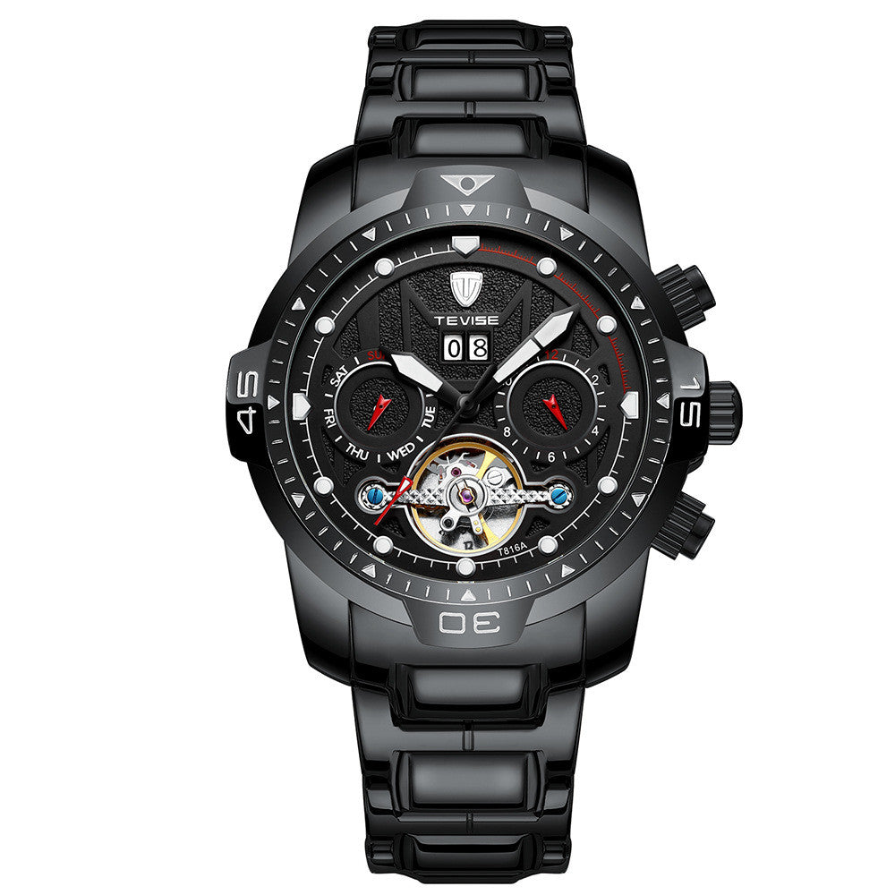 Montre W Homme Entièrement Mécanique Étanche 30M Résistante et Élégante
