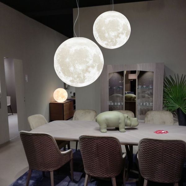 Lampe de chambre personnalité à tête unique style lustre 3D pour restaurant suspendue