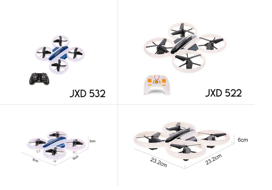 Jinxingda Mini Drone Télécommandé Quatre Axes avec Cascades et Retournements