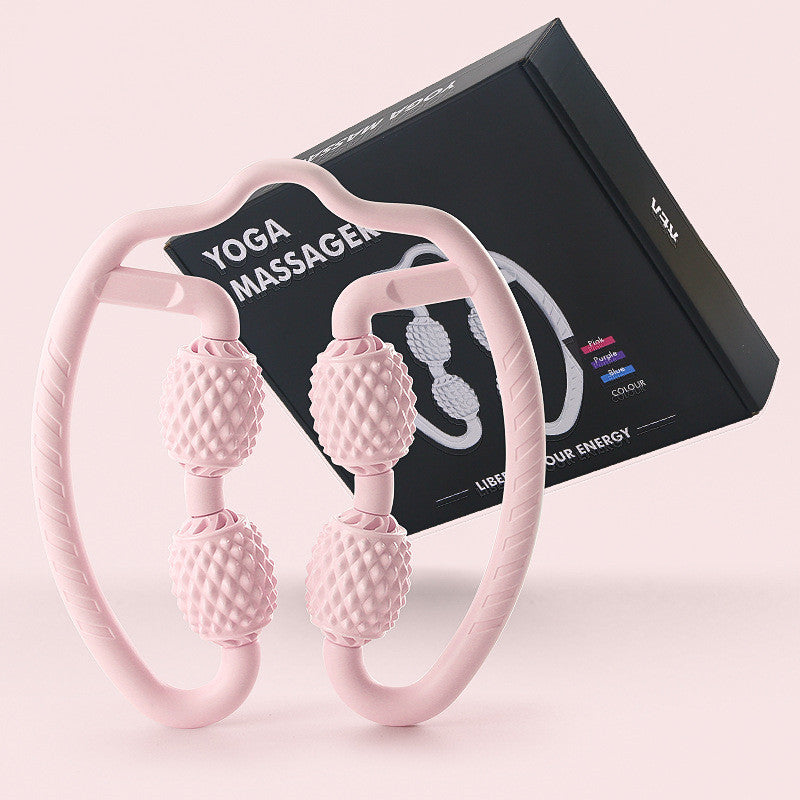 Clip circulaire de massage yoga pour jambes petites, masseur compact quatre roues