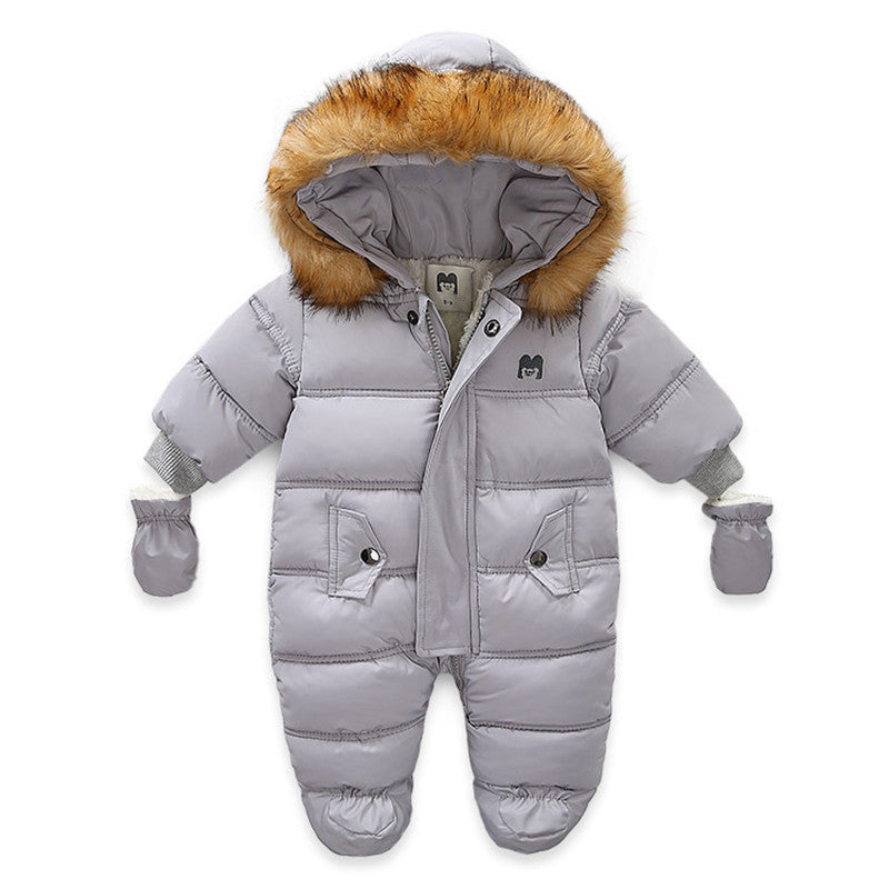 Combinaison enfant avec veste et gants pour bébé - Manche longue épaisse coton acrylique
