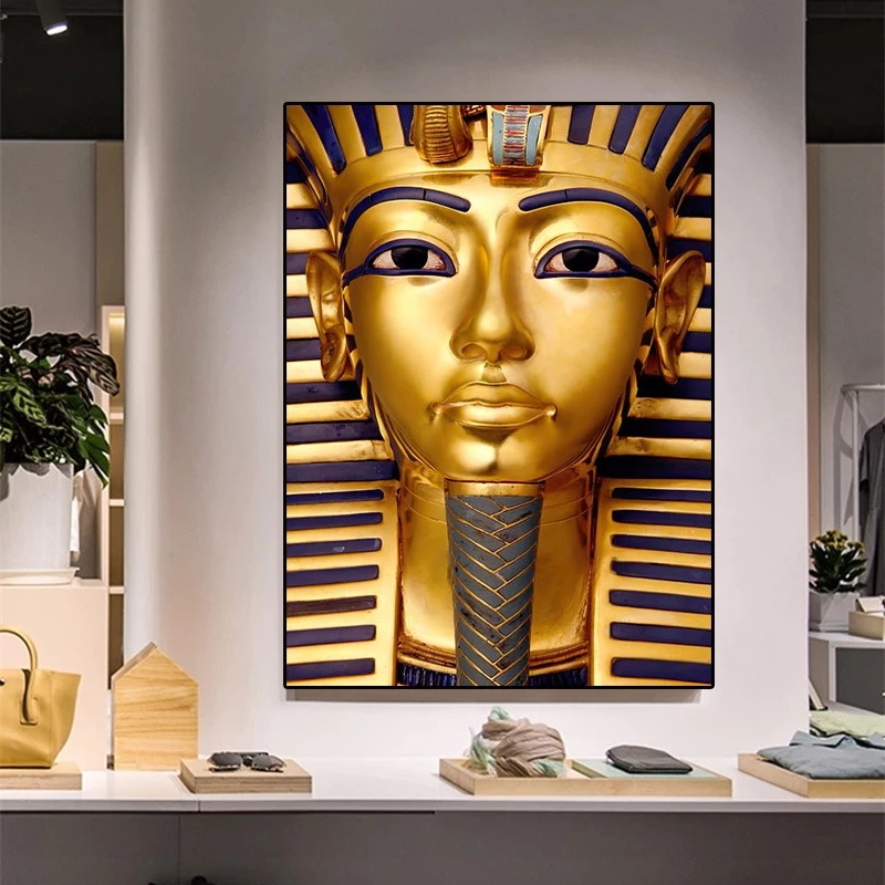 Poster Art Mural Toile Égyptienne Peinture Nordique Décoration Murale Salon