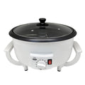 Machine à torréfier les grains de café - capacité 750g, puissance 1 200W, 220-240V, forme oblate blanche