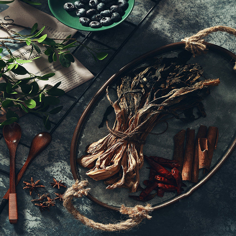 Décoration Antique en Fleurs Sèches de Style Steak