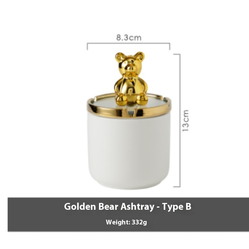 Cendrier en céramique de luxe léger, anti-vol de cendres pour la maison