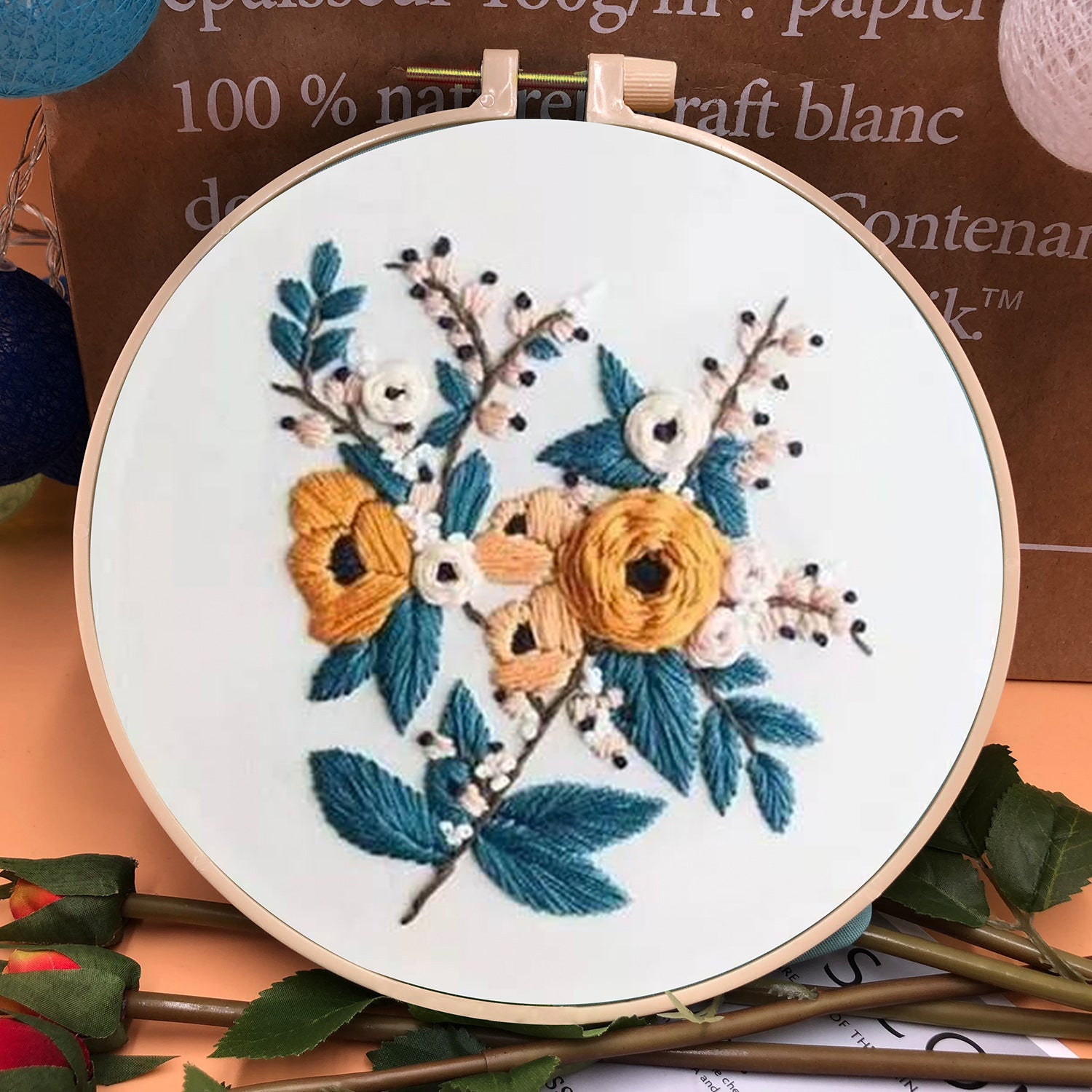 Sac à broderie en tissu tridimensionnel de style européen