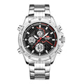 Montre Connectée Étanche avec Éclairage LED en Acier Inoxydable, 15-21 cm