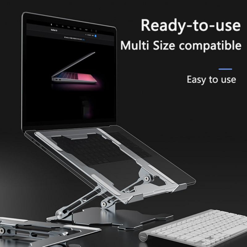 Support d'ordinateur portable réglable en alliage d'aluminium - Porte-ordinateur portable portable compatible