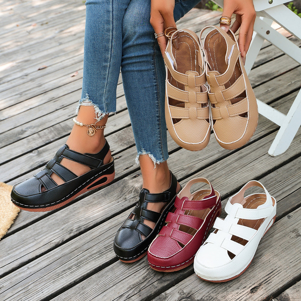 Chaussures à talon compensé confortables et respirantes de style romain