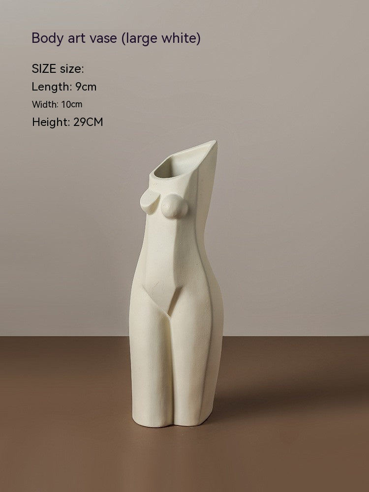 Vase de décoration en forme de corps féminin