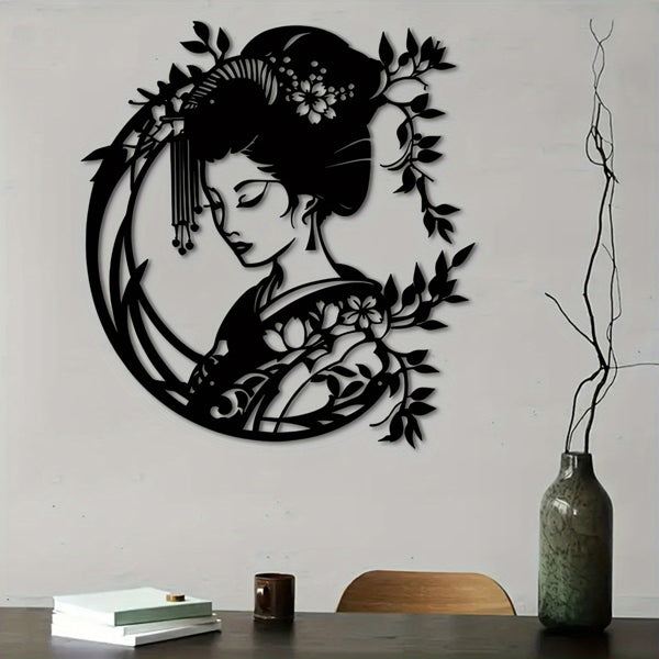 CIFbuy Décoration Murale en Fer Forgé Japonais Vintage Zen pour Porche Jardin Patio Salon Chambre Bureau