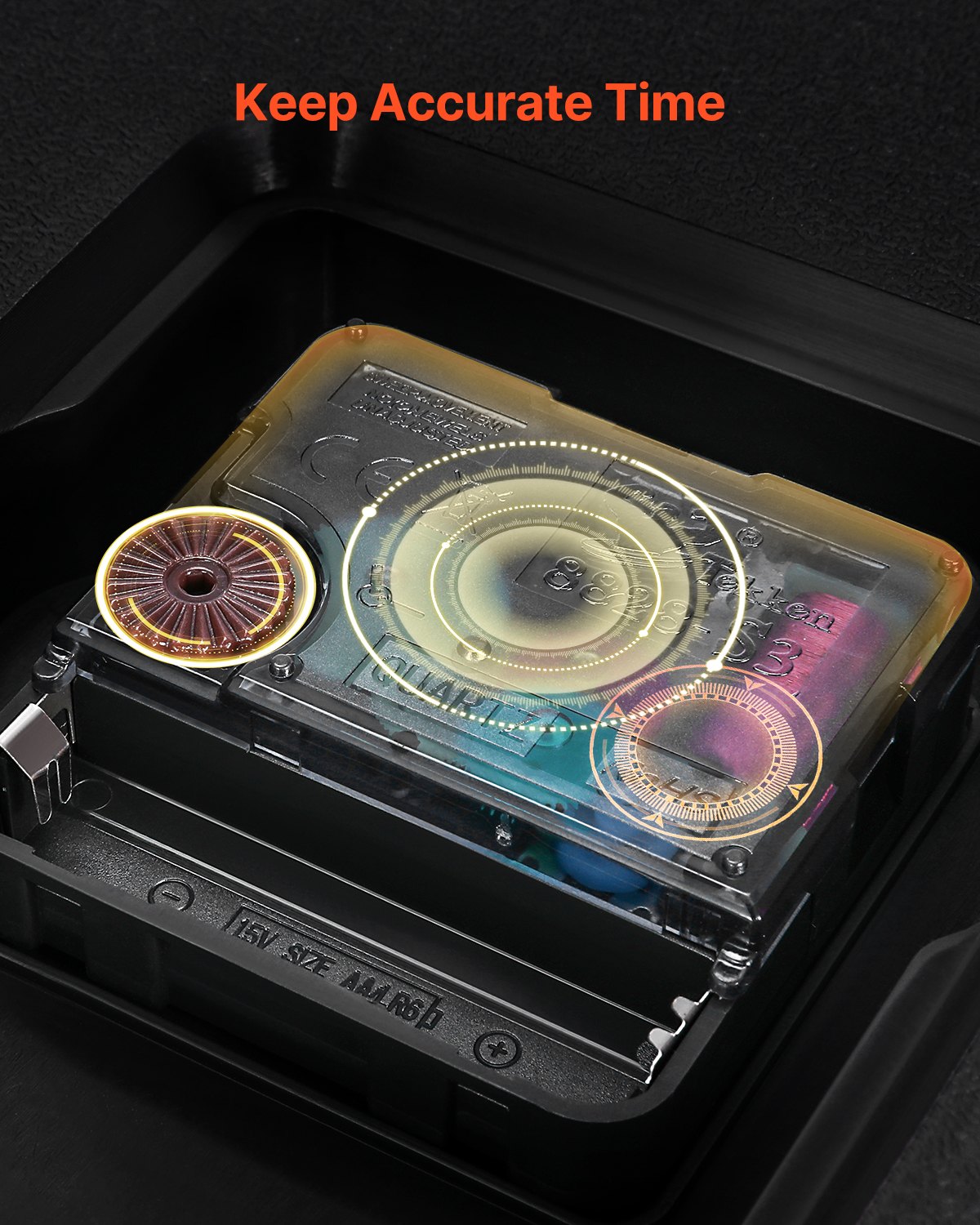 Horloge Murale, Horloge Murale 20 pouces, Chiffres Romains, Alimentation par Pile, Silencieuse sans Tic-Tac, Classique Déco Rond, Pour Salon Chambre Bureau Cuisine Salle à Manger Déco Maison Farmhouse, Marron