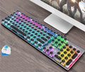Clavier Mécanique Réel Steampunk pour Jeux Vidéo avec 104 Touches