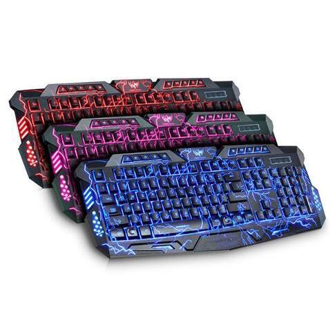 Clavier lumineux RGB pour gaming avec éclairage arrière changeable et réglages de luminosité