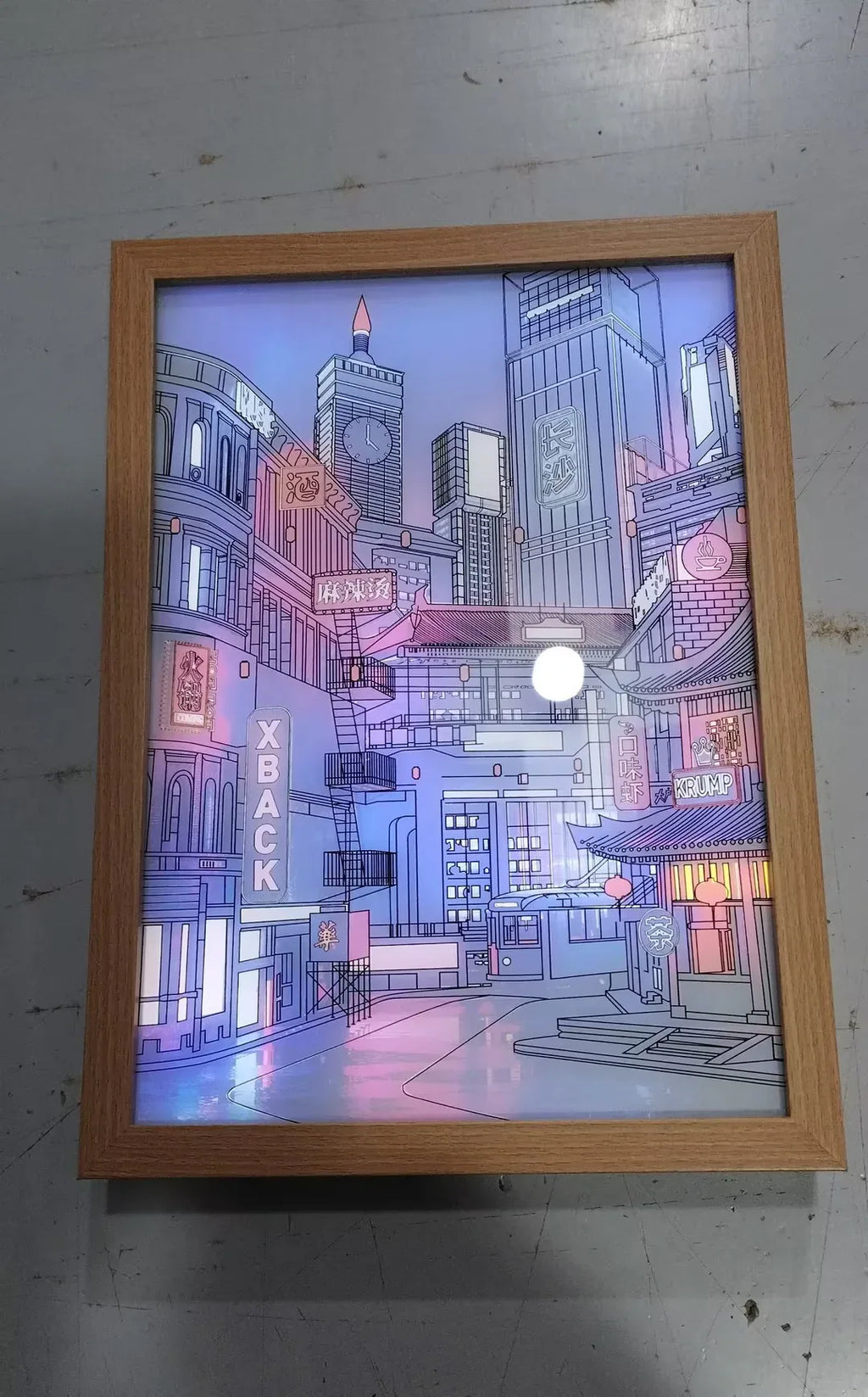 Lampe de bureau pour chambre et salon avec peinture lumineuse