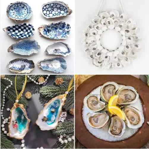 30pcs Coquilles d'Huîtres avec Perles en Vrac Coquilles d'Huîtres Naturelles pour Loisirs Créatifs Décorations de Noël - IVOIRART.COM
