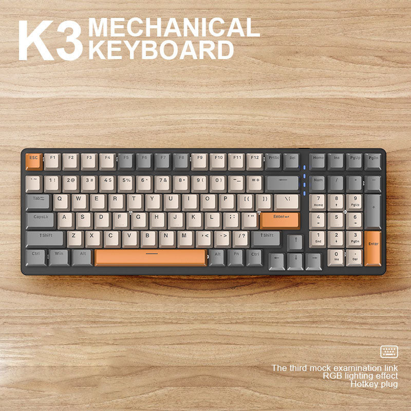 Clavier Mécanique en Plastique pour Ordinateur avec 100 Touches et Connexion USB