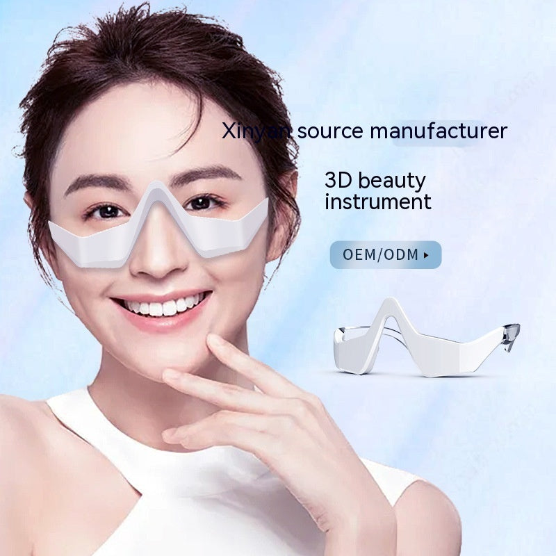 Appareil de Soin des Yeux pour Maison - Masque de Massage Oculaire EMS USB Blanc