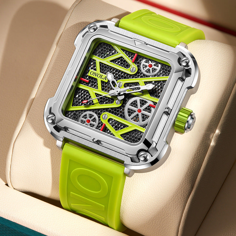 Montre Homme ONOLA de Luxe Automatique Pleine Squelette au Style Moderne
