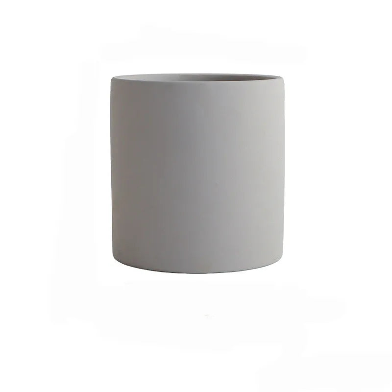 Pot de fleurs en céramique avec tube droit et plateau - IVOIRART.COM