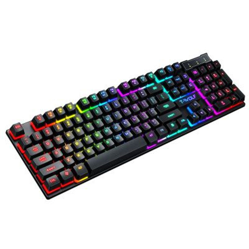 Clavier Filaire Lumineux USB Gamer avec Effet Flottant et Manipulateur
