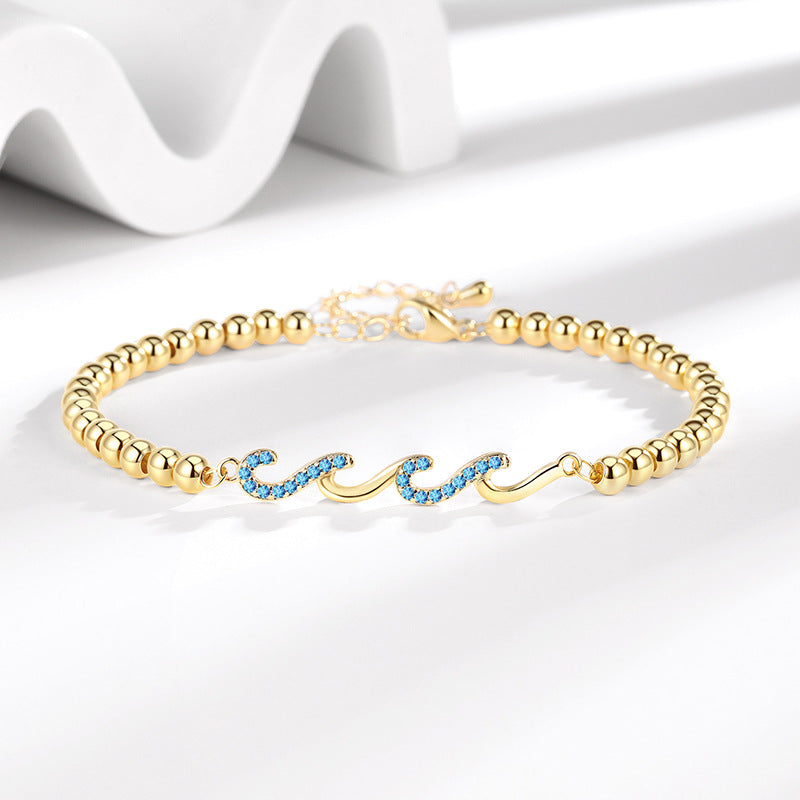 Bracelet Ondulé Sertie de Diamants pour Femmes, Élégance et Raffinement