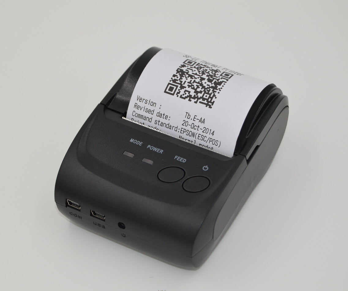 Imprimante Bluetooth Portable Thermique Ultra-Compacte avec Interfaces USB, RS-232 et Batterie Rechargeable