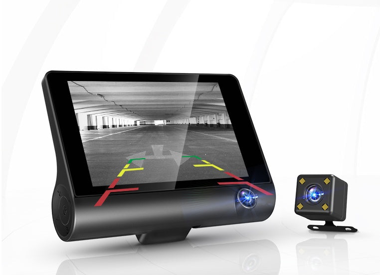 Enregistreur de Conduite Haute Définition 1080P avec Triple Caméra Intégrée GPS